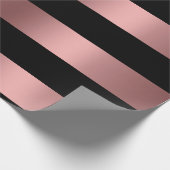 Rose Gold und Schwarz Geschenkpapier (Ecke)