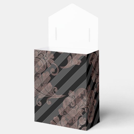 Rose Gold und Schwarz Geschenkschachtel (Geöffnet)