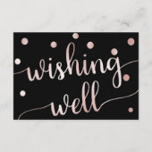 Rose Gold und Schwarz | Glam Wedding will Well Begleitkarte (Rückseite)