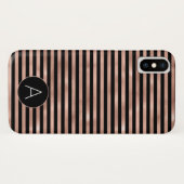 Rose Gold und Schwarz-Gürtelmuster Case-Mate iPhone Hülle (Rückseite (Horizontal))