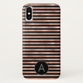 Rose Gold und Schwarz-Gürtelmuster Case-Mate iPhone Hülle (Rückseite)