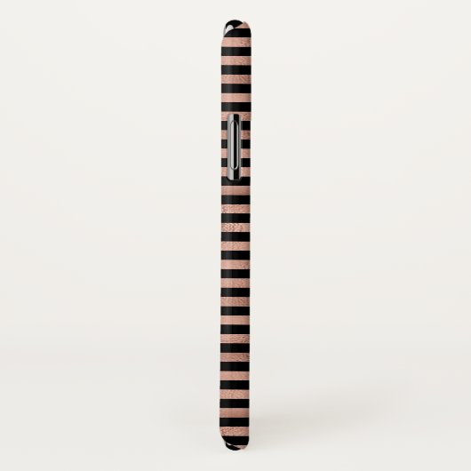 Rose Gold und Schwarz-Gürtelmuster Case-Mate iPhone Hülle (Hinten/Rechts)