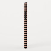 Rose Gold und Schwarz-Gürtelmuster Case-Mate iPhone Hülle (Hinten/Rechts)