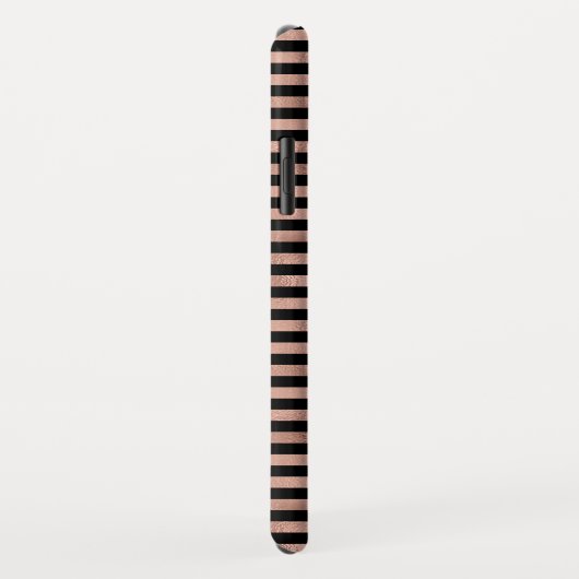 Rose Gold und Schwarz-Gürtelmuster Case-Mate iPhone Hülle (Hinten/Rechts)