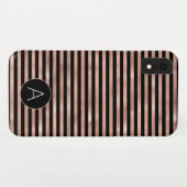 Rose Gold und Schwarz-Gürtelmuster Case-Mate iPhone Hülle (Rückseite (Horizontal))