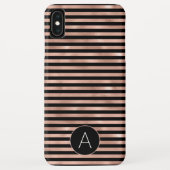 Rose Gold und Schwarz-Gürtelmuster Case-Mate iPhone Hülle (Rückseite)