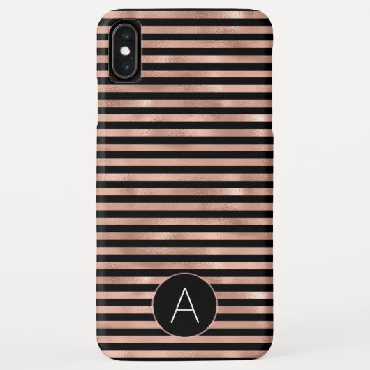 Rose Gold und Schwarz-Gürtelmuster Case-Mate iPhone Hülle (Rückseite)