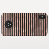 Rose Gold und Schwarz-Gürtelmuster Case-Mate iPhone Hülle (Rückseite (Horizontal))