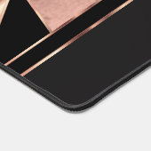 Rose Gold und Schwarz in einem Abstrakten Muster Schreibtischunterlage (Ecke)
