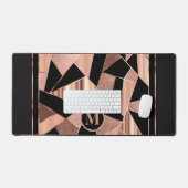 Rose Gold und Schwarz in einem Abstrakten Muster Schreibtischunterlage (Tastatur & Maus)