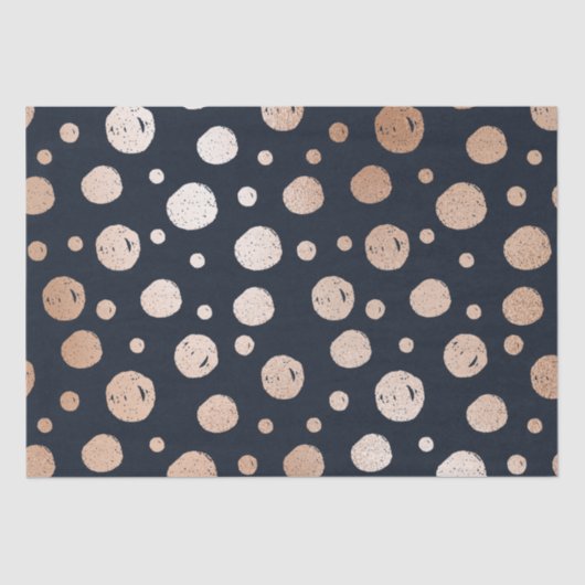 Rose, Gold und Schwarz Seidenpapier (Vorderseite)