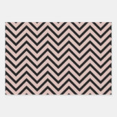 Rose Gold und Schwarz Zickzack Muster Geschenkpapier Set (Vorderseite 2)