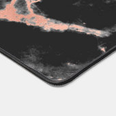 Rose Gold und schwarzer Marmor mit Monogramm Schreibtischunterlage (Ecke)
