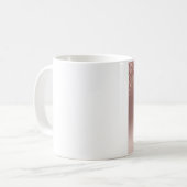 Rose Gold und Silver Glitzer Monogram Kaffeetasse (Vorderseite Links)