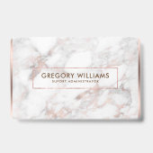 Rose-Gold- und Weiß-Imitate - Marmorrahmen Ausweis (Rückseite)