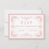 Rose Gold und Weiß Papagei Picado Kindermädchen Du RSVP Karte (Vorderseite)