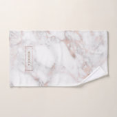 Rose-Gold und weiße Imitate Marmorstein Badhandtuch Set (Handtuch)