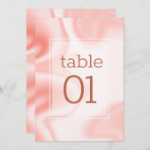 Rose-Gold- und Weißmarmor-Wirbel Menükarte (Vorne/Hinten)