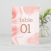 Rose-Gold- und Weißmarmor-Wirbel Menükarte (Stehend Vorderseite)