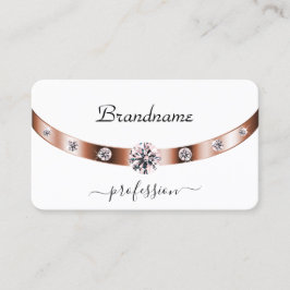 Rose Gold und White Monogram Diamonds Visitenkarte