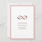 Rose Gold Unendlichkeit Handklassage Einladung (Rückseite)