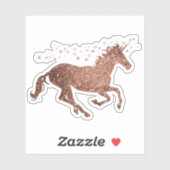 Rose Gold Unicorn Aufkleber (Blatt)