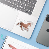 Rose Gold Unicorn Aufkleber (Laptop mit iPhone)