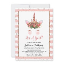 Rose Gold Unicorn Princess Baby Dusche