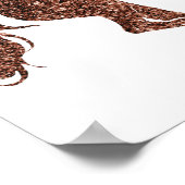 Rose Gold Unicorn Sparkle Poster (Ecke)