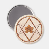 Rose Gold Unicursal Magnet (Vorderseite/Rückseite)