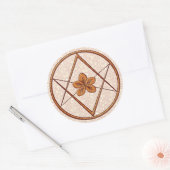 Rose Gold Unicursal Runder Aufkleber (Umschlag)