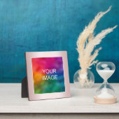 Rose Gold Upload Your Photo Image Logo Easel Fotoplatte (InSitu)