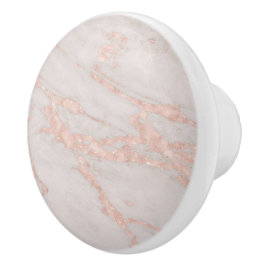Rose Gold Veined Blush Rosa Marmor Keramikknauf