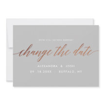 Rose Gold verändern das Datum Hochzeitaufschub