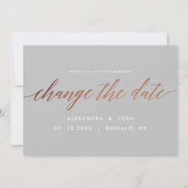 Rose Gold verändern das Datum Hochzeitaufschub Save The Date