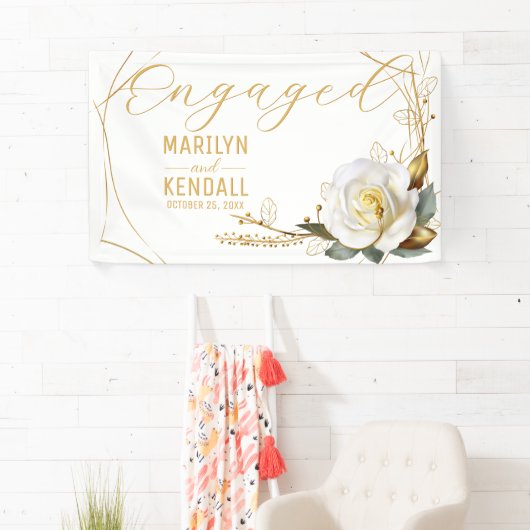 Rose Gold Verlobung Banner (Insitu)