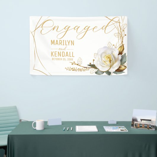 Rose Gold Verlobung Banner (Messeveranstaltung)