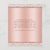 Rose Gold Verlobung Foto Ankündigung (Rückseite)