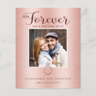 Rose Gold Verlobung Foto Ankündigung