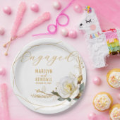 Rose Gold Verlobung Pappteller (Party)