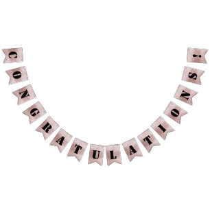 Rose Gold Verlobungs-Party-Wimpel Flaggen