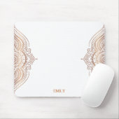 Rose-Gold-verziert-Mandalatstext Mousepad (Mit Mouse)