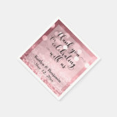 Rose Gold Vielen Dank, dass Sie mit uns feiern! Serviette (Ecke)