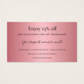 Rose Gold Vielen Dank für die Rabattkarte (Rückseite)