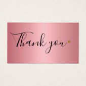 Rose Gold Vielen Dank für die Rabattkarte (Vorderseite)
