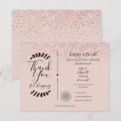 Rose Gold Vielen Dank für die Rabattkarte (Vorne/Hinten)