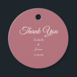 Rose Gold Vielen Dank Geschenkanhänger<br><div class="desc">Rose gold Danke für Tag. Alle Texte sind personalisiert!</div>