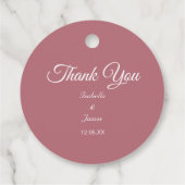 Rose Gold Vielen Dank Geschenkanhänger (Rückseite)