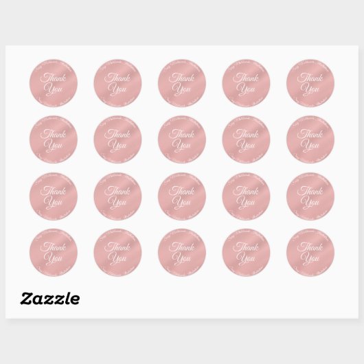 Rose Gold Vielen Dank, Sticker (Blatt)