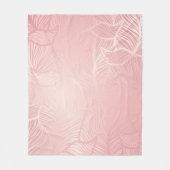 Rose Gold Vintag Damask Fleece Blanket (Vorderseite)